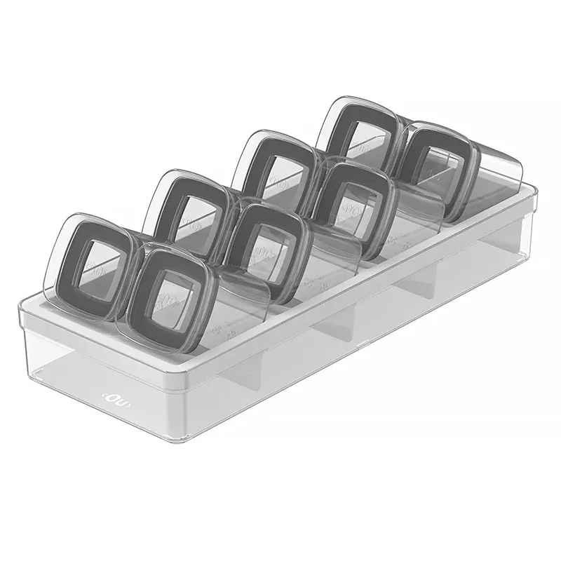 Organizador De Temperos 9pçs Gaveta Armário Cozinha Bambu - Minha loja