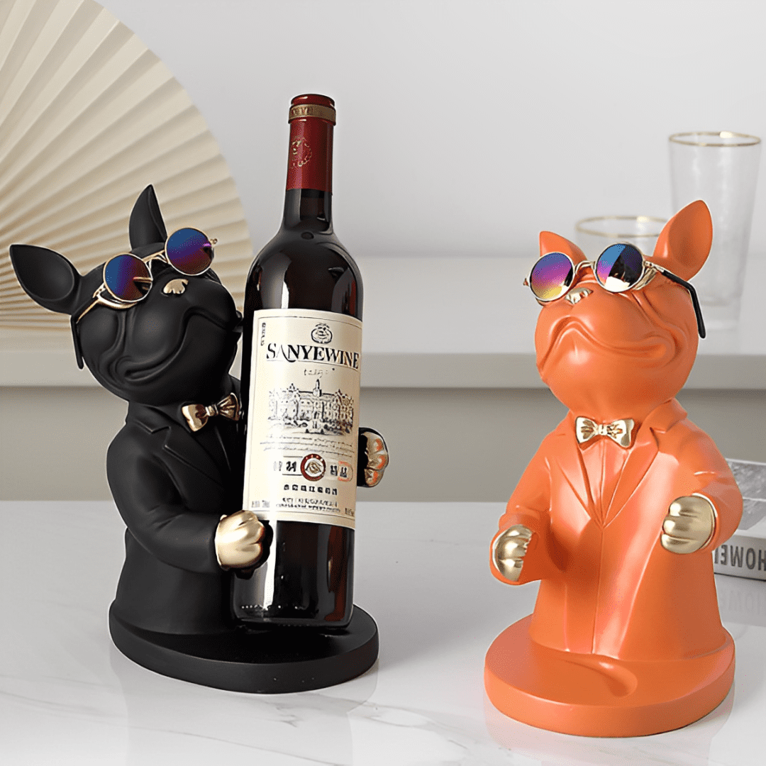 Estátua Bulldog Premium Porta Vinho - Minha loja