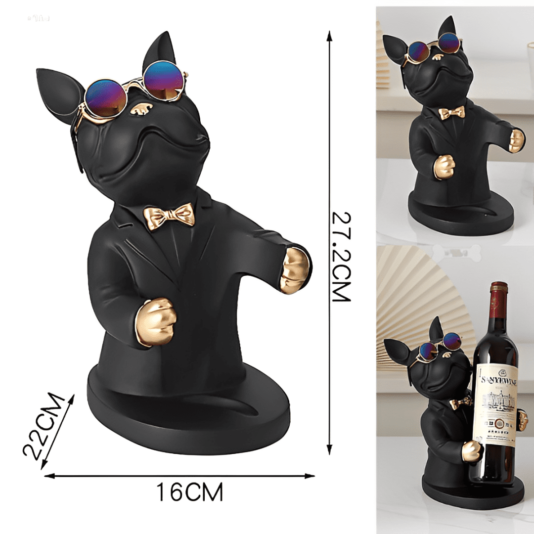 Estátua Bulldog Premium Porta Vinho - Minha loja