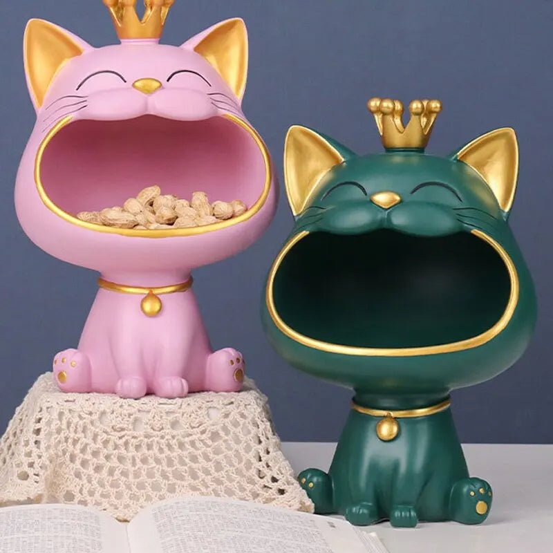 Estátua Decorativa de Gato - Organizador de Objetos - Minha loja