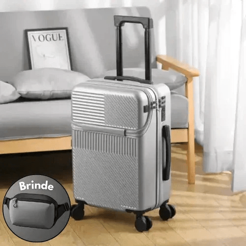 Mala Verità de Viagem Versátil com Cadeado + Porta De Carregamento Usb - Verità + BRINDE EXCLUSIVO - Minha loja