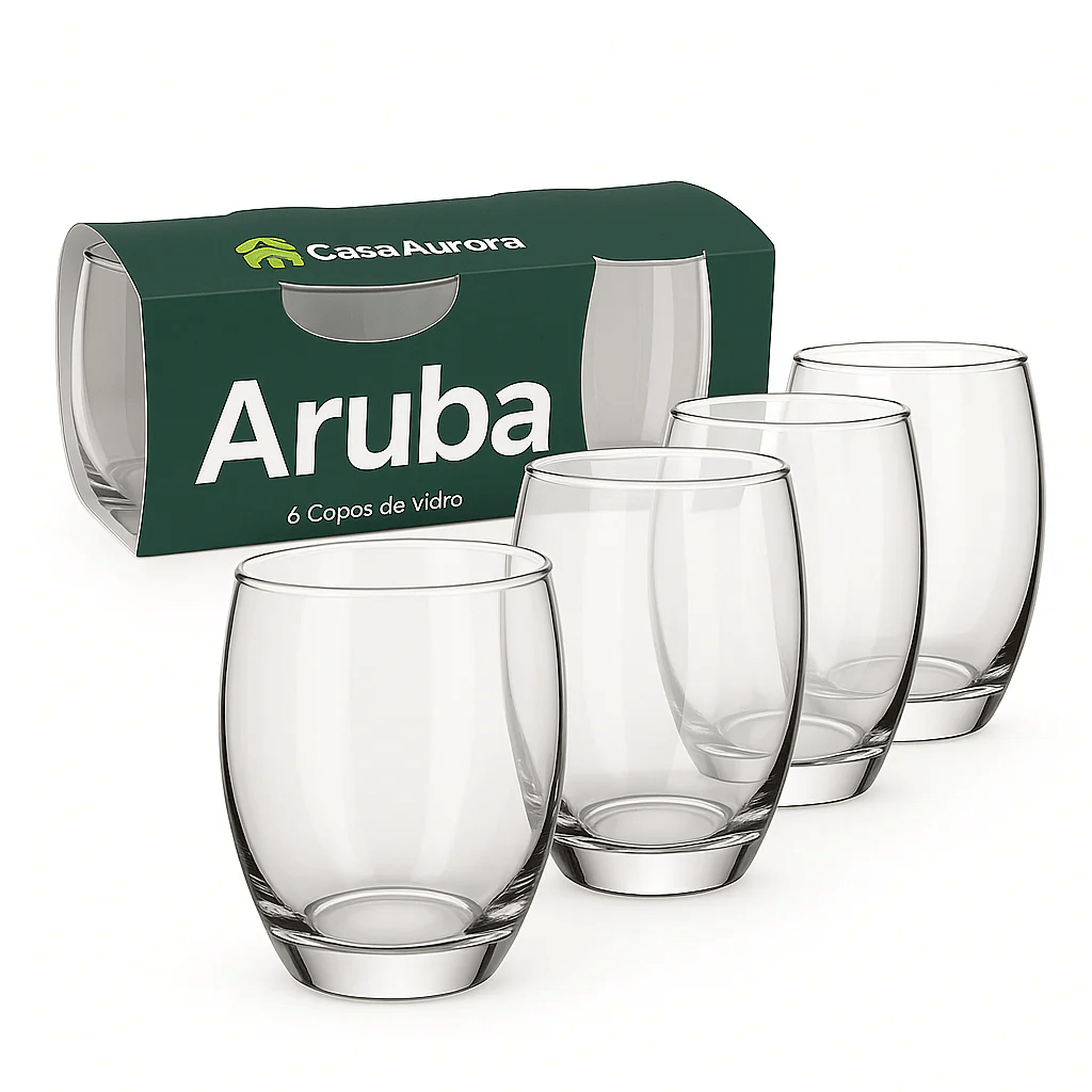 Kit 15 Potes Herméticos de Vidro + 10 Copos de Vidro Aruba de Brinde - Minha loja