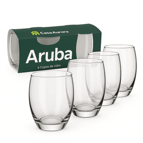 Kit 15 Potes Herméticos de Vidro + 10 Copos de Vidro Aruba de Brinde - Minha loja