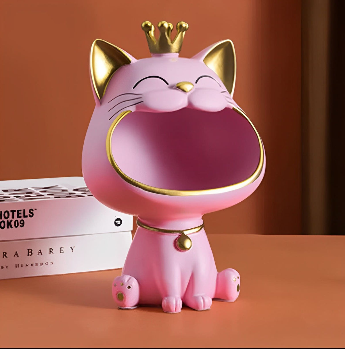 Estátua Decorativa de Gato - Organizador de Objetos - Minha loja