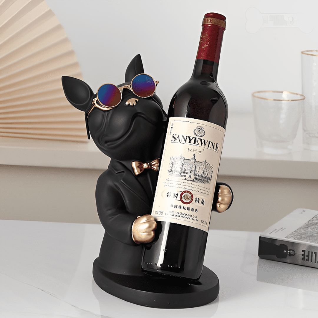 Estátua Bulldog Premium Porta Vinho - Minha loja