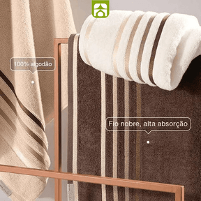 Kit com 15 Toalhas Super Banhão de Alta Maciez e Absorção + 5 Toalhas de Rosto de Brinde - Minha loja