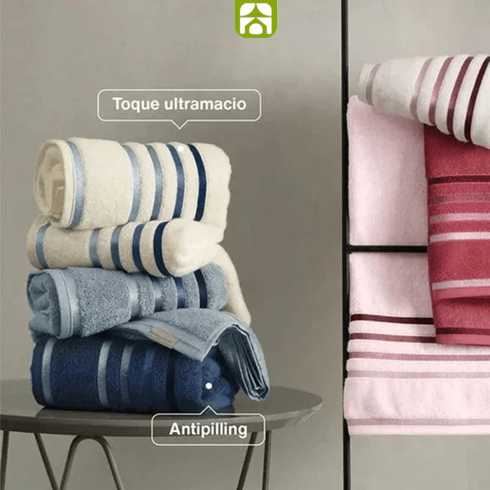 Kit com 15 Toalhas Super Banhão de Alta Maciez e Absorção + 5 Toalhas de Rosto de Brinde - Minha loja
