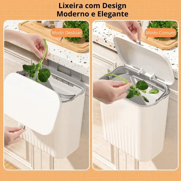 LixoFlex - Lixeira 9 Litros Pendurável + Adesivos ProFix de BRINDE! - Minha loja