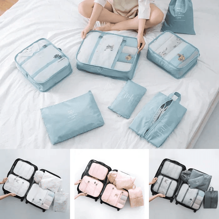 Kit Organizador de Malas para Viagens - TravelEasy - Compre 4 e Leve 7 - Minha loja