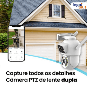 Câmera de Segurança Wi - Fi 360° com Lente Dupla ICSEE, IP66, Visão Noturna e Sensor de Movimento – 2 em 1 (Fixa + Giratória) - Minha loja
