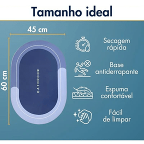 Tapete de Banheiro Absorvente Antiderrapante Premium - Minha loja