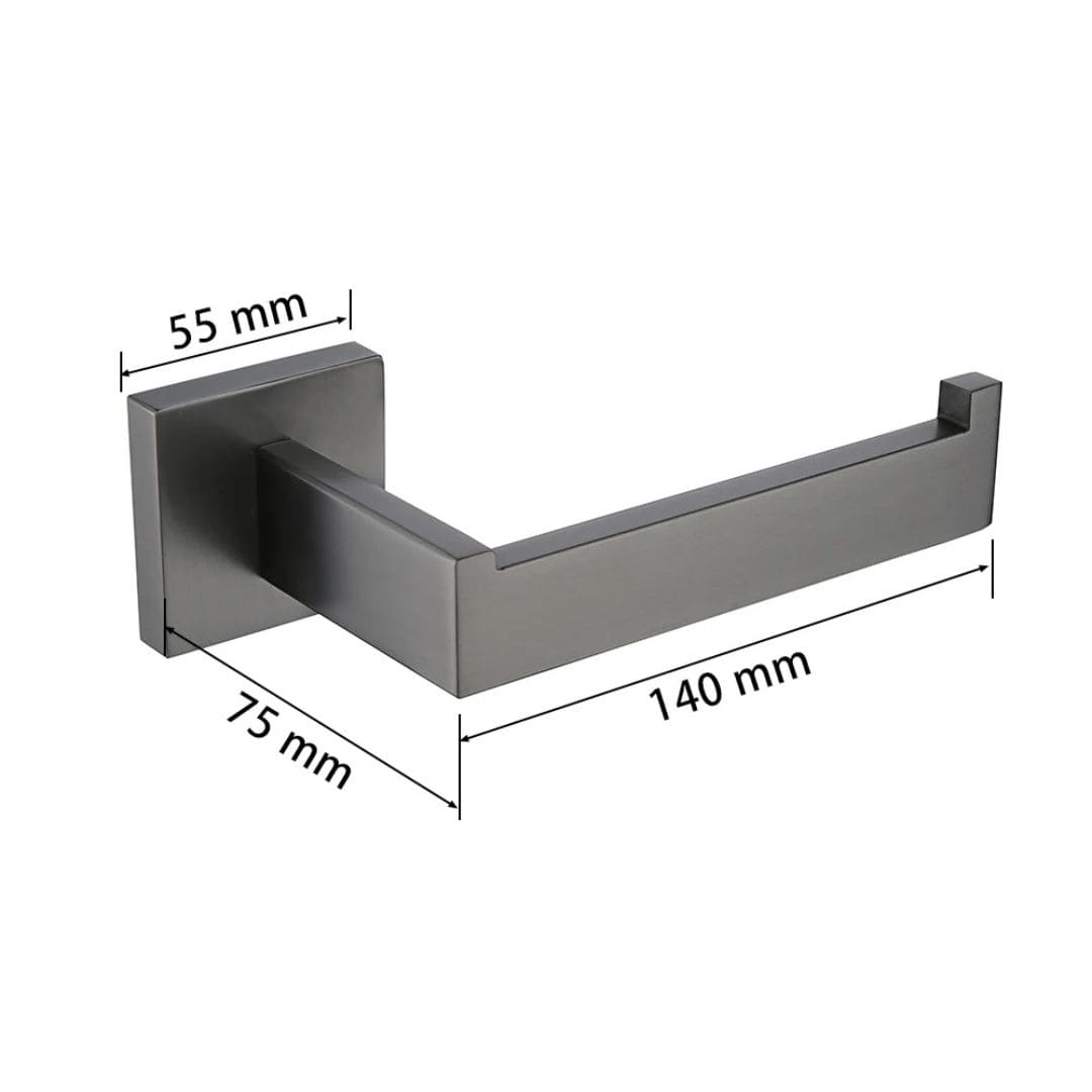Kit Acessórios Para Banheiro 5 Peças Inox Grafite Escovado - Minha loja