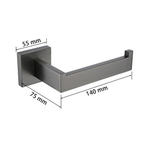 Kit Acessórios Para Banheiro 5 Peças Inox Grafite Escovado - Minha loja