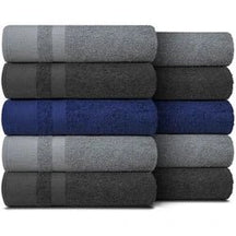 Kit 10 Toalhas de Banho Gigantes Paris 100% Algodão 80x150cm - 500g/m Masculino - Minha loja