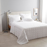 Jogo de Cama Casal Cetim 300 Fios Buddemeyer Damask Stripes 100% Algodão Penteado Branco 4 peças - Minha loja