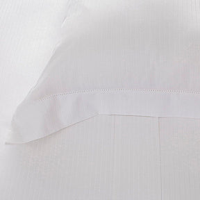 Jogo de Cama Casal Cetim 300 Fios Buddemeyer Damask Stripes 100% Algodão Penteado Branco 4 peças - Minha loja