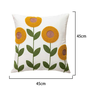 Capa de Almofada com Bordado Floral - Minha loja