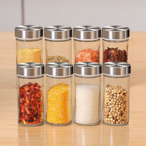 Porta Temperos e Condimentos Giratório em Inox - 12 Potes - Minha loja