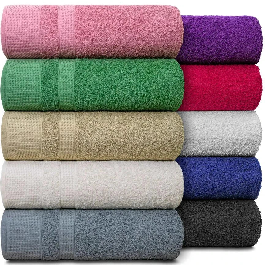 Kit 10 Toalhas de Banho Gigantes Paris 100% Algodão 80x150cm - 500g/m Masculino - Minha loja