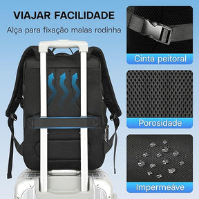 Mochila Executiva Impermeável com Entrada USB – Ideal para Viagens e Notebook - Minha loja