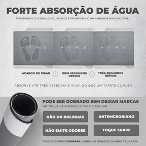 Tapete de Banheiro Absorvente Antiderrapante Premium - Minha loja