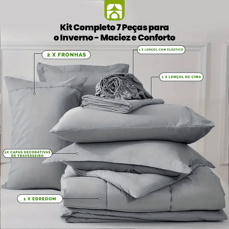 Kit Completo 7 Peças para o Inverno - Maciez e Conforto - Minha loja