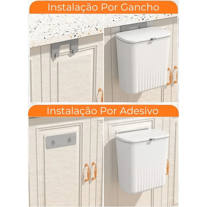 LixoFlex - Lixeira 9 Litros Pendurável + Adesivos ProFix de BRINDE! - Minha loja