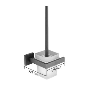 Kit Acessórios Para Banheiro 5 Peças Inox Grafite Escovado - Minha loja