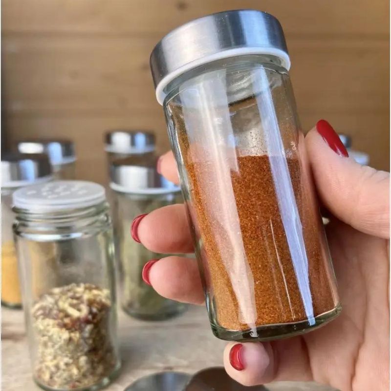 Porta Temperos e Condimentos Giratório em Inox - 12 Potes - Minha loja