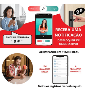 Fechadura Digital Biométrica Cartão Senha Tag Aite - Minha loja