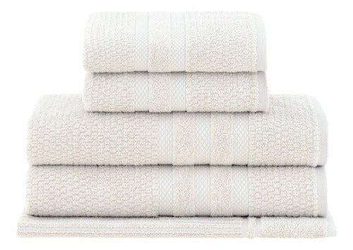 Jogo 5 Toalha Banho Buddemeyer Vanilla Extra Soft Conforto - Minha loja