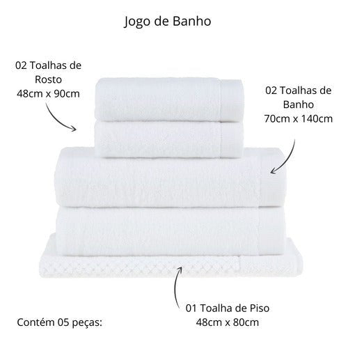 Jogo Banho Buddemeyer 05 Peças Dual Air Cotton 100% Algodão - Minha loja