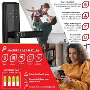 Fechadura Digital Biométrica Cartão Senha Tag Aite - Minha loja