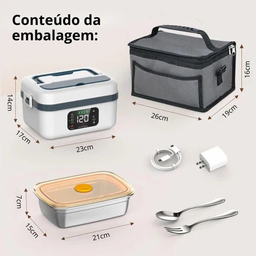 Marmita Elétrica sem Fio Alimosty com Talheres de Brinde! - Minha loja