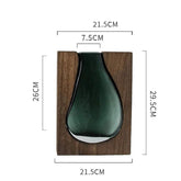 Vaso Decorativo Hidropônico de Vidro e Madeira - Minha loja