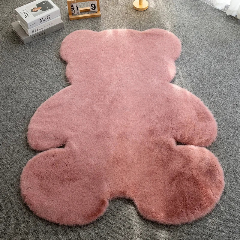 Tapete Para Quarto Pelúcia Formato de Urso - Minha loja