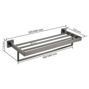 Kit Acessórios Para Banheiro 5 Peças Inox Grafite Escovado - Minha loja