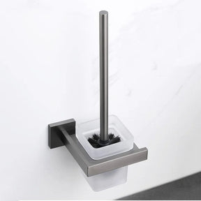 Kit Acessórios Para Banheiro 5 Peças Inox Grafite Escovado - Minha loja