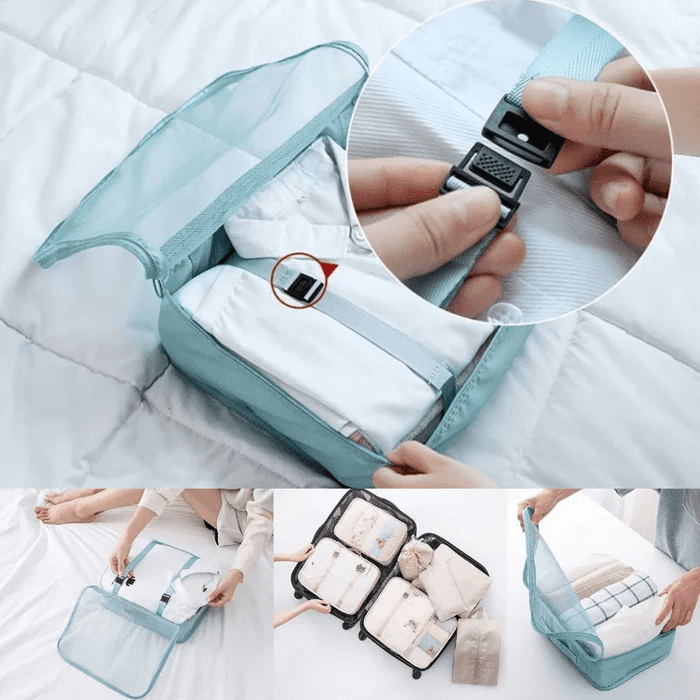 Kit Organizador de Malas para Viagens - TravelEasy - Compre 4 e Leve 7 - Minha loja