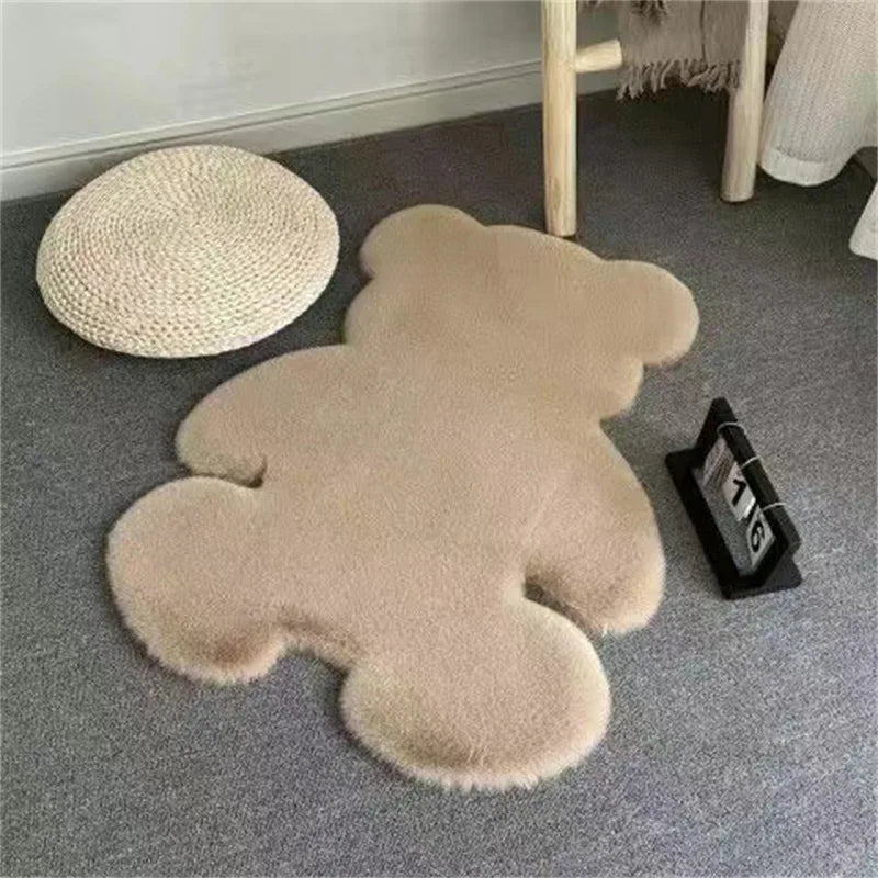 Tapete Para Quarto Pelúcia Formato de Urso - Minha loja
