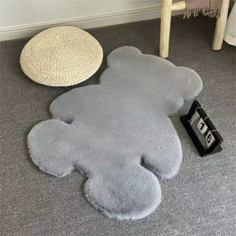 Tapete Para Quarto Pelúcia Formato de Urso - Minha loja