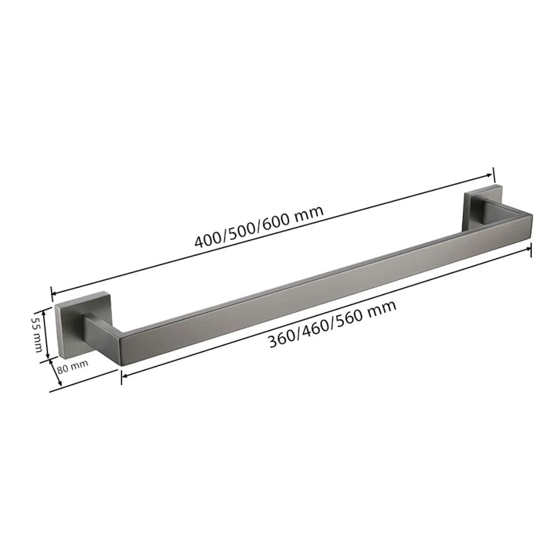 Kit Acessórios Para Banheiro 5 Peças Inox Grafite Escovado - Minha loja
