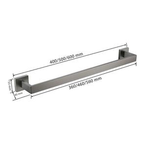 Kit Acessórios Para Banheiro 5 Peças Inox Grafite Escovado - Minha loja