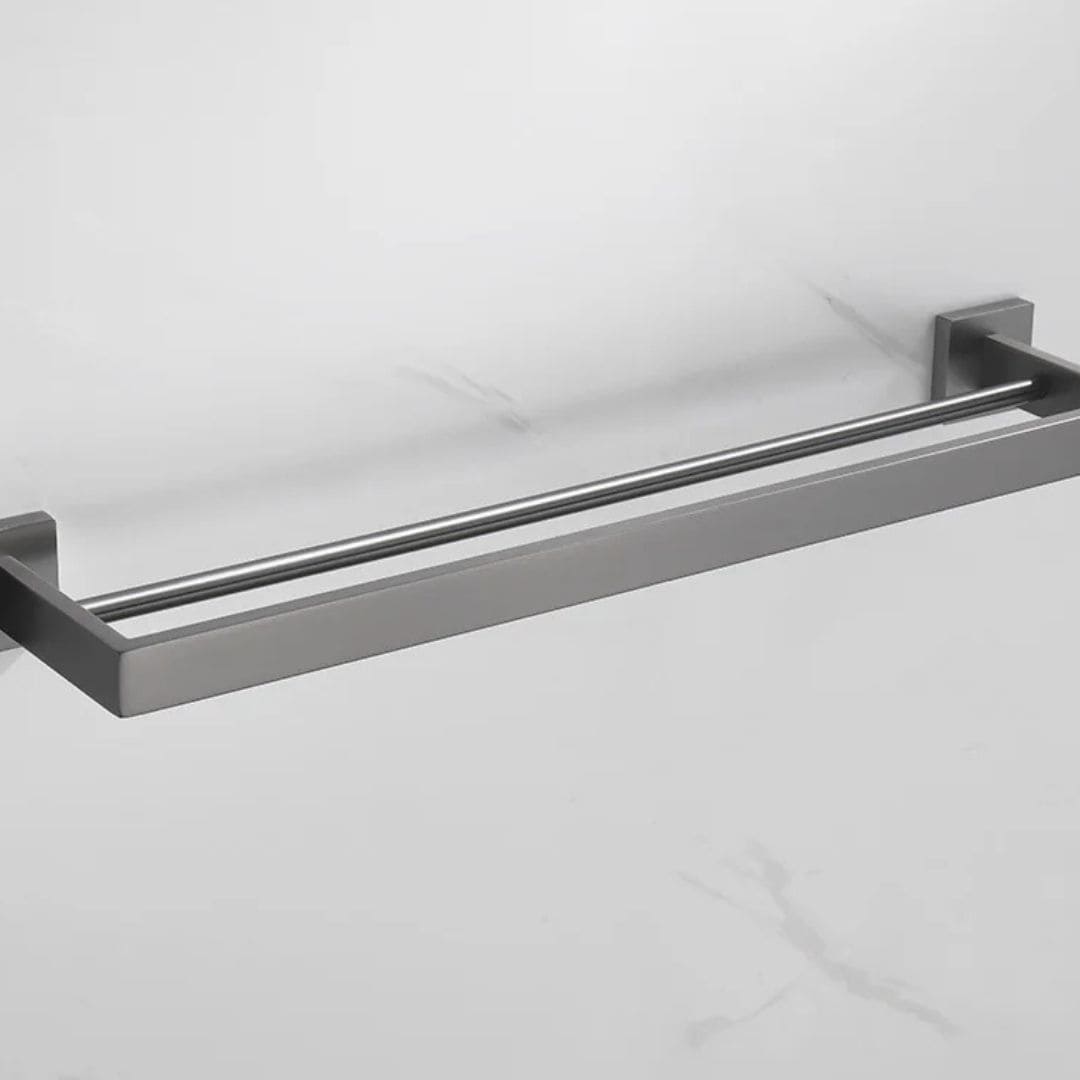 Kit Acessórios Para Banheiro 5 Peças Inox Grafite Escovado - Minha loja