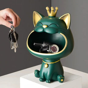 Estátua Decorativa de Gato - Organizador de Objetos - Minha loja