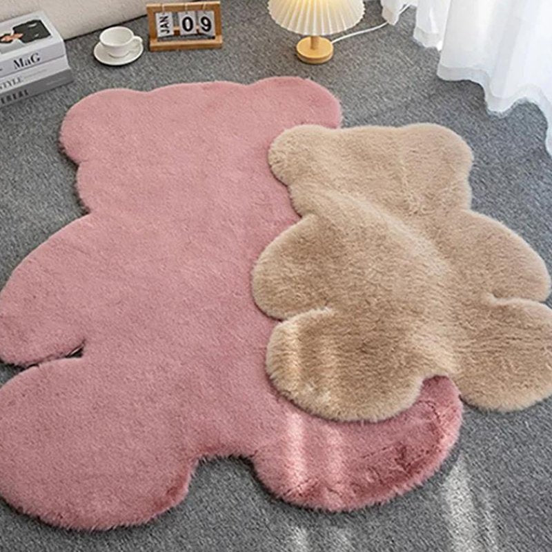 Tapete Para Quarto Pelúcia Formato de Urso - Minha loja
