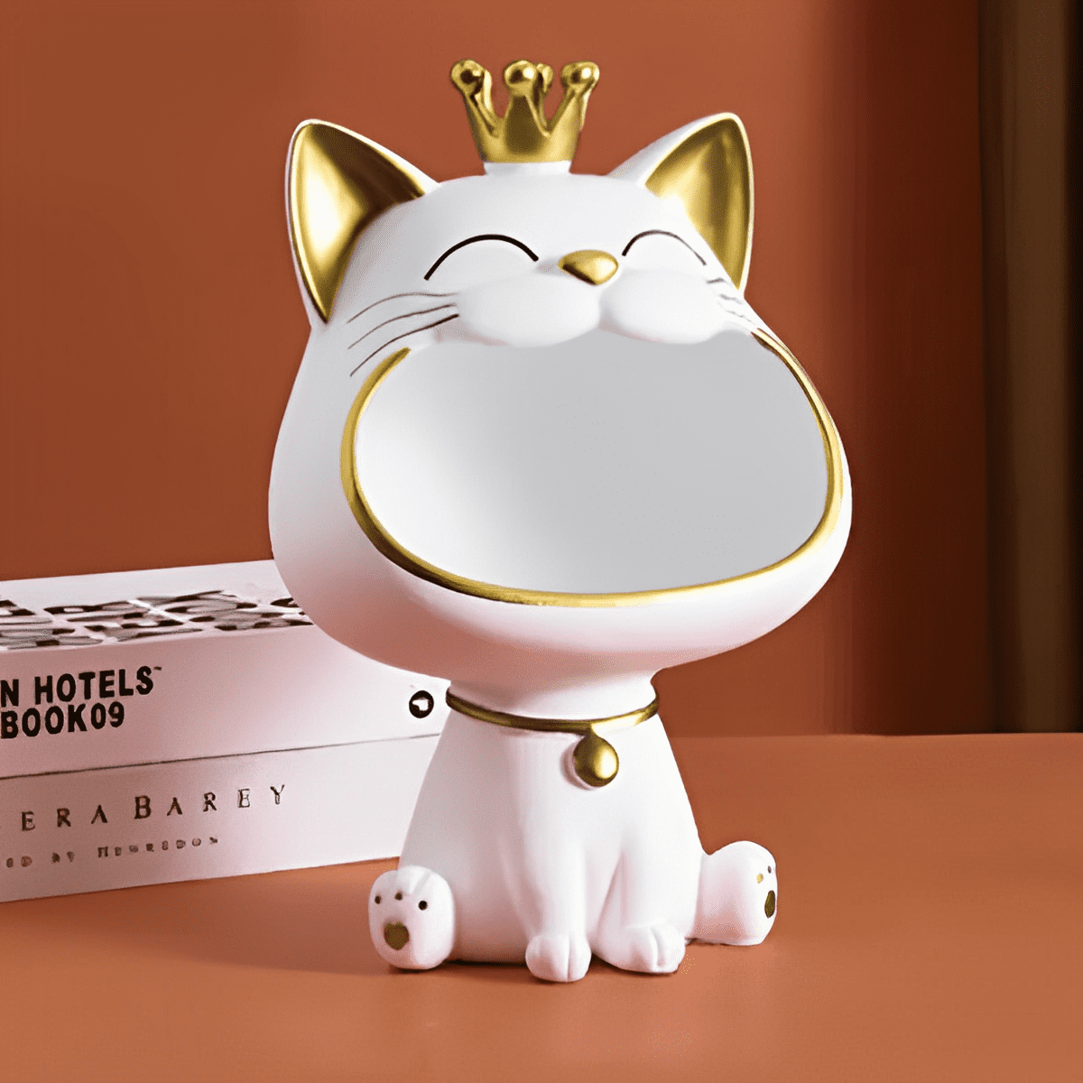 Estátua Decorativa de Gato - Organizador de Objetos - Minha loja