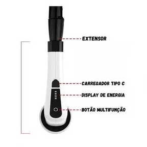 Escova Esfregão Elétrica 9 em 1 Recarregável – Rotação 360° com Cabo Extensor - Minha loja