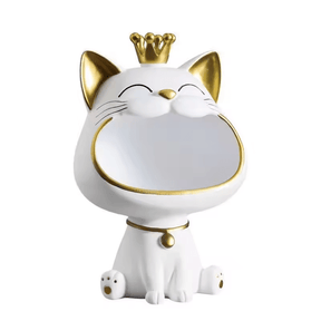Estátua Decorativa de Gato - Organizador de Objetos - Minha loja