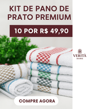 Kit 10 Panos de Prato Premium Atoalhado 100% Algodão - Minha loja